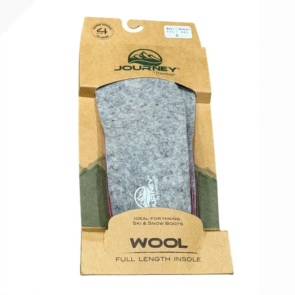 New Journey By Powerstep Wool Full Length Insoles Outdoors 7-7.5 Men 9-9.5 Women - Picture 3 of 5
